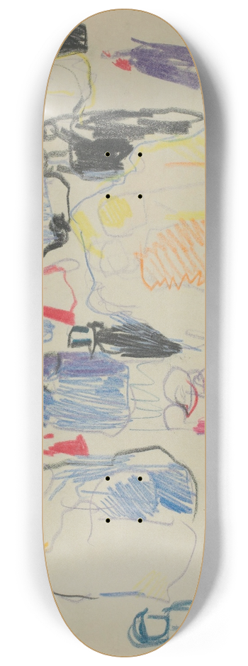 Edvard Munch - Untitled 28 8.25 inch art skate deck