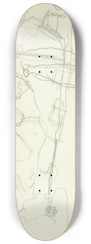 Edvard Weie - Kompositionsstudie til Langelinje-billedet 8.25 inch art skate deck