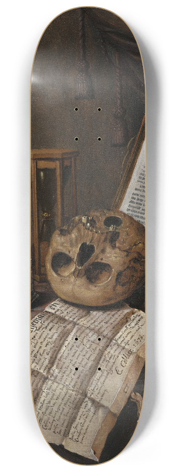 Edwaert Collier - Vanitas Still Life 8.25 inch art skate deck