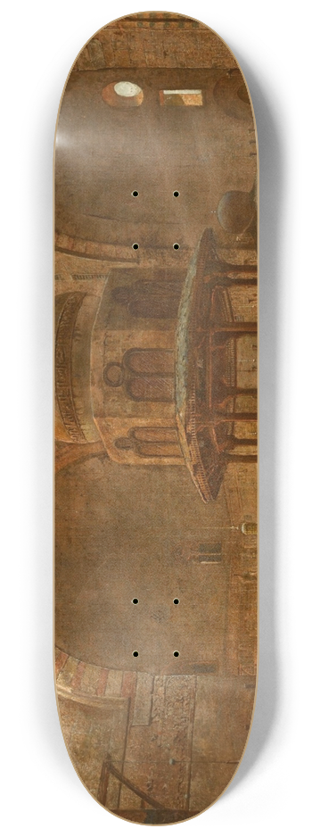Edward Angelo Goodall - The Mosque of Sultan Hassan, Cairo 8.25 inch art skate deck