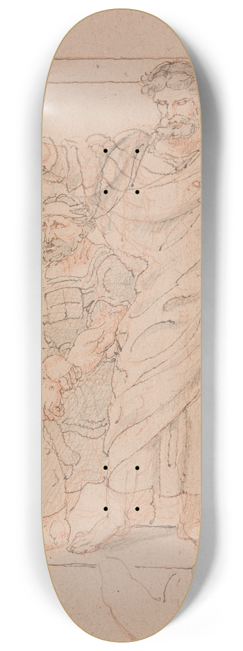 Edward Francis Burney - Study for the Figure of Grammateus 8.25 inch art skate deck