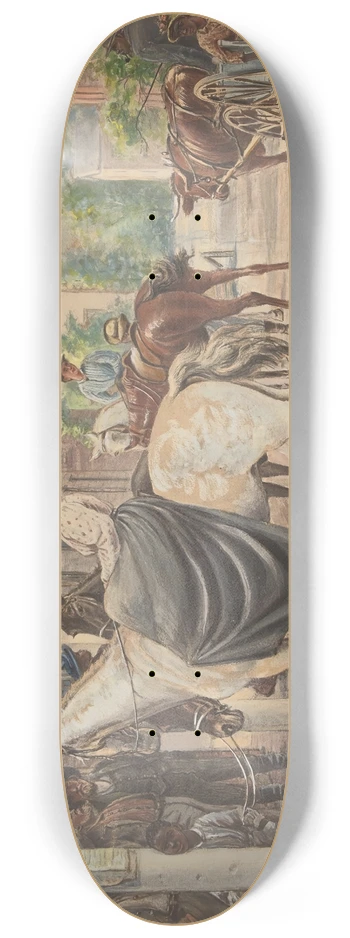 Edward Lamson Henry - Waiting 8.25 inch art skate deck