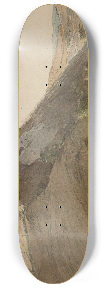 Edward Lear - Country Hillside 8.25 inch art skate deck