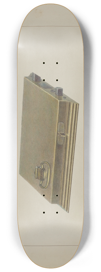 Edward L. Loper - Brass Box Lock 8.25 inch art skate deck