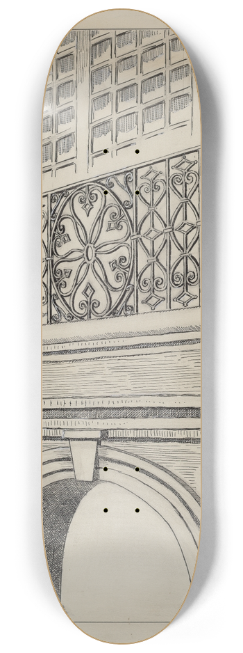 Al Curry - Wrought Iron Balcony Rail 8.25 inch art skate deck