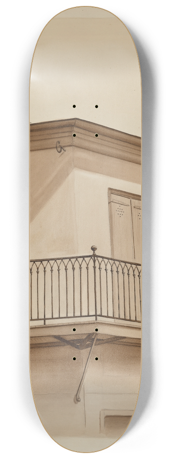 Al Curry - Wrought Iron Balcony Rail 8.25 inch art skate deck