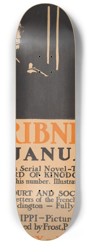 Edward Penfield - Scribners for January 8.25 inch art skate deck