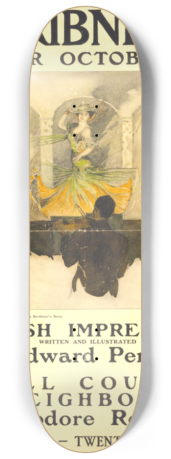 Edward Penfield - Scribners for October 8.25 inch art skate deck