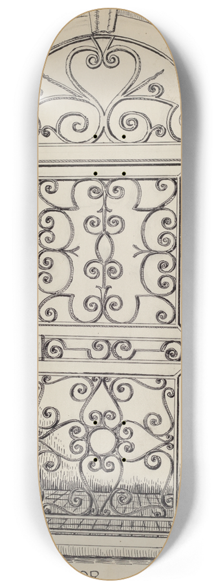 Al Curry - Wrought Iron Door 8.25 inch art skate deck