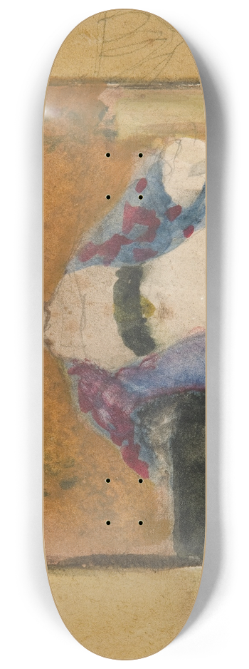 Edwin Austin Abbey - Woman seated 8.25 inch art skate deck