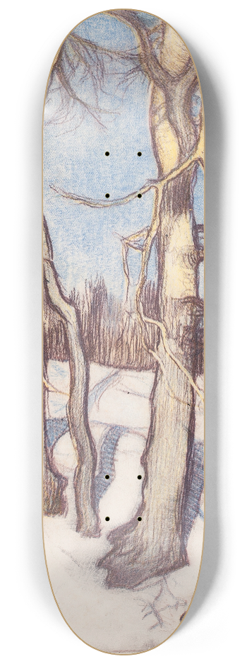 Eero Jrnefelt - Trees in Winter 8.25 inch art skate deck