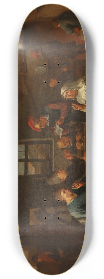 Egbert Van Heemskerck - Kroscene med festende bnder 8.25 inch art skate deck