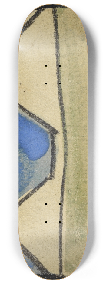 Egon Schiele - Abstrahierte Giebel 8.25 inch art skate deck