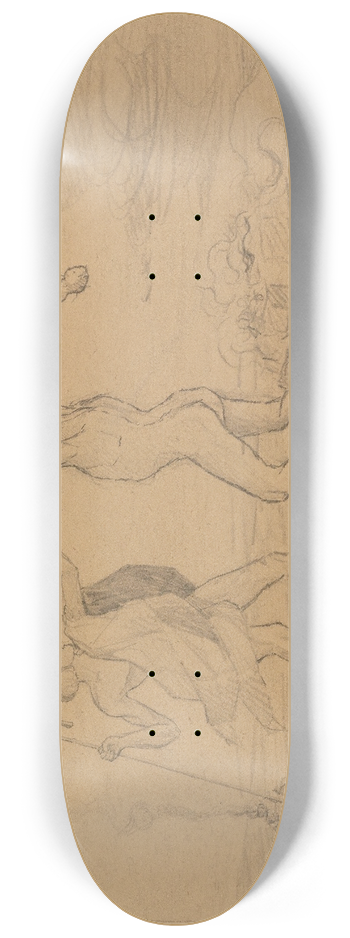 Egon Schiele - Kain erschlgt Abel 8.25 inch art skate deck