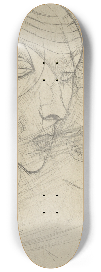 Egon Schiele - Self-portrait 8.25 inch art skate deck