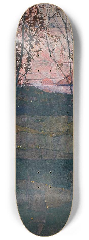 Egon Schiele - Setting Sun 8.25 inch art skate deck