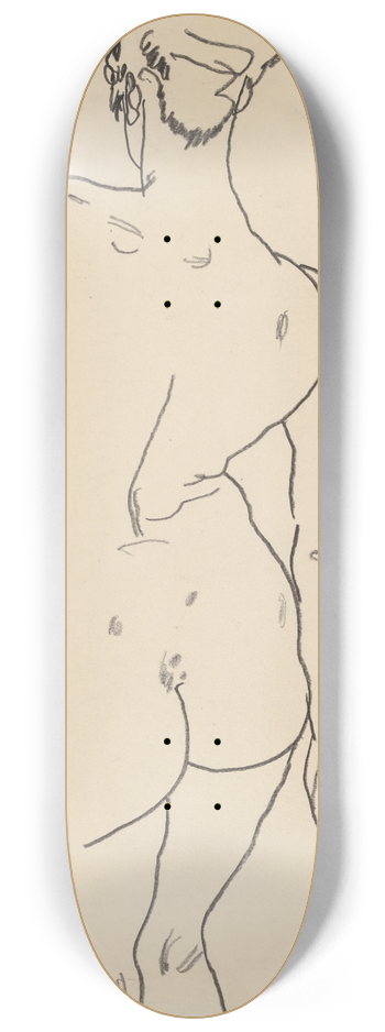 Egon Schiele - Weiblicher Rckenakt 8.25 inch art skate deck