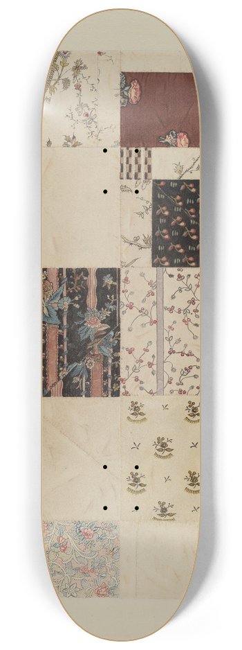 Elbert S. Mowery - Patchwork Quilt 8.25 inch art skate deck