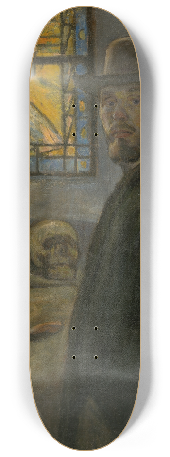 Elemr Halsz-Hradil - Self portrait 8.25 inch art skate deck