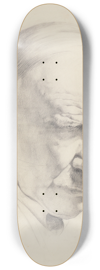 Elizabeth Berry - Untitled. (Mans head) 8.25 inch art skate deck
