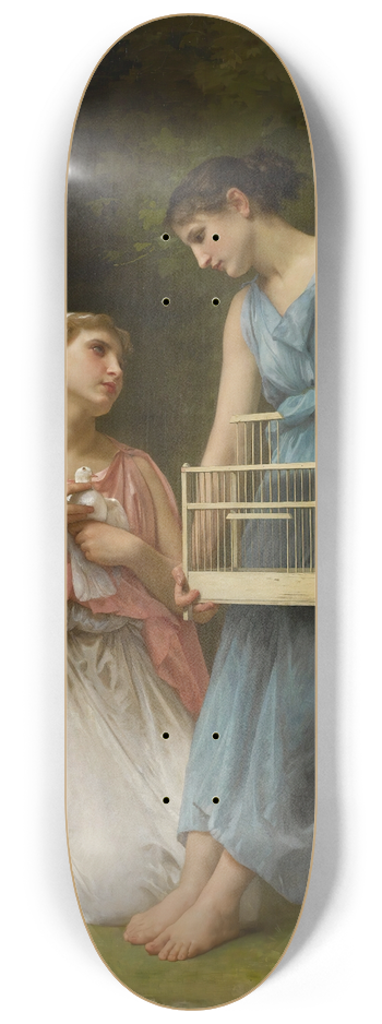 Elizabeth Jane Gardner Bouguereau - La Captive 8.25 inch art skate deck