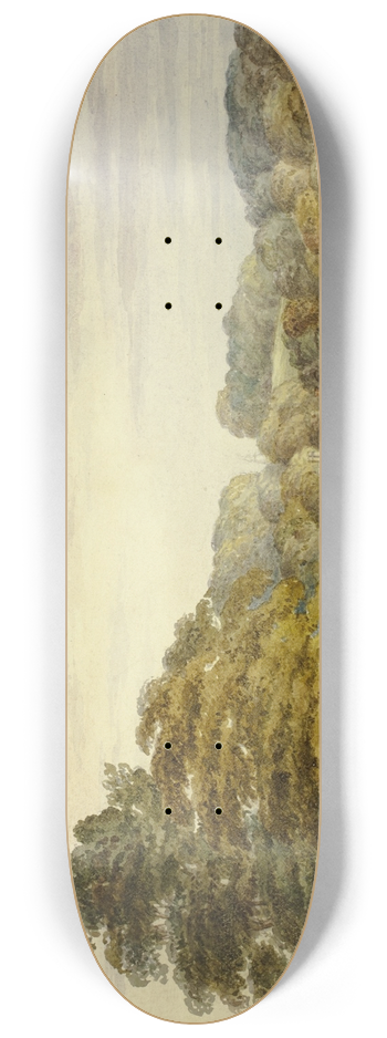 Elizabeth Murray - Six Cows Grazing before Country House 8.25 inch art skate deck