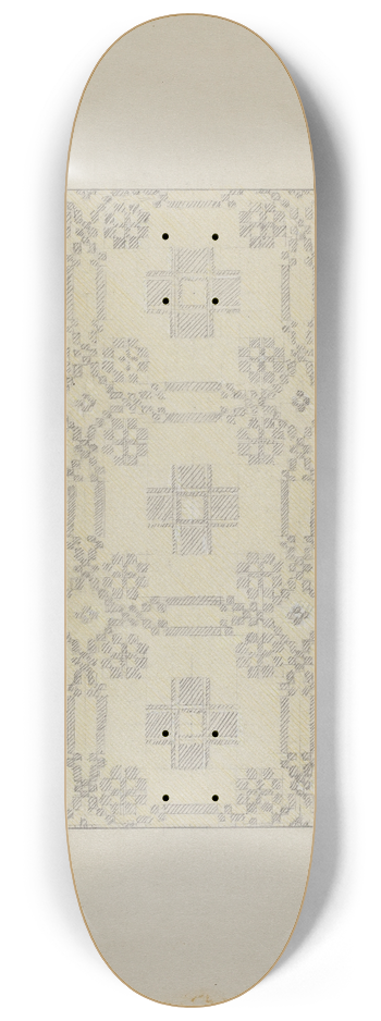 Elizabeth Valentine - Tablecloth 8.25 inch art skate deck