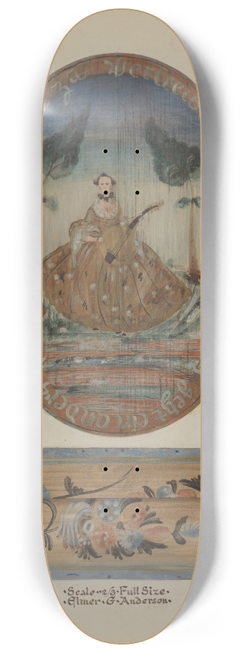 Elmer G. Anderson - Pa. German Bandbox 8.25 inch art skate deck