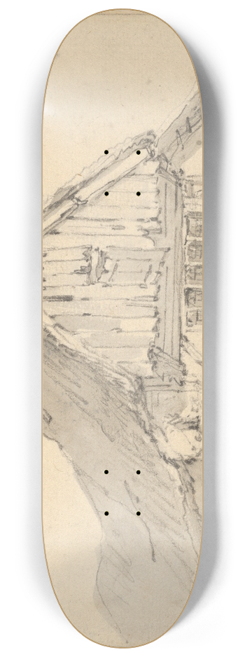 Emanuel Murant - A Farm Building 8.25 inch art skate deck