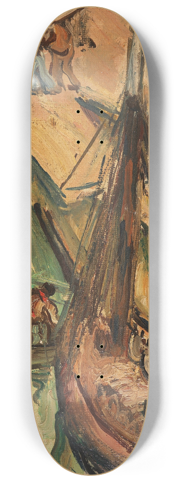 Emile Othon Friesz - Segelkutter an der Kaimauer 8.25 inch art skate deck