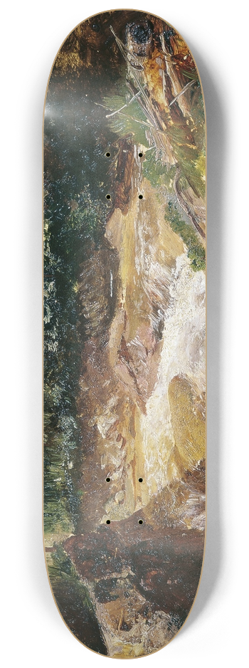 Emil Jakob Schindler - Gebirgsbach in der Ramsau 8.25 inch art skate deck