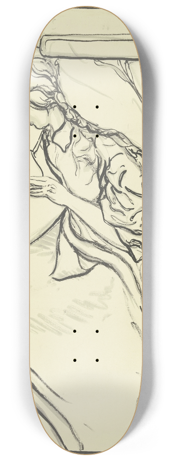 Engelbert Gminska - Reading girl 8.25 inch art skate deck