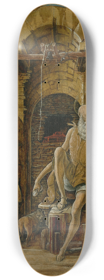 Ercole de'Roberti - Saint Jerome in the Wilderness 8.25 inch art skate deck