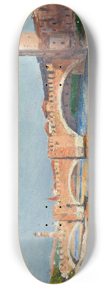 Aleksander Gierymski - Scaliger Bridge in Verona 8.25 inch art skate deck