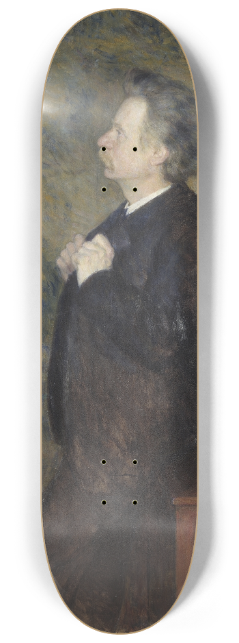 Erik Werenskiold - Edvard Grieg, Composer 8.25 inch art skate deck