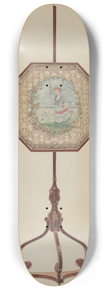Ernest A. Towers, Jr. - Embroidered Fire Screen 8.25 inch art skate deck