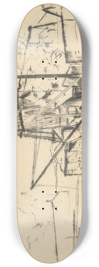 Ernest Haskell - Bridgeport Docks 8.25 inch art skate deck