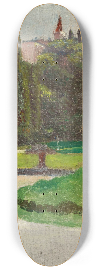 Aleksander Gierymski - Villa dEste in Tivoli, sketch 8.25 inch art skate deck