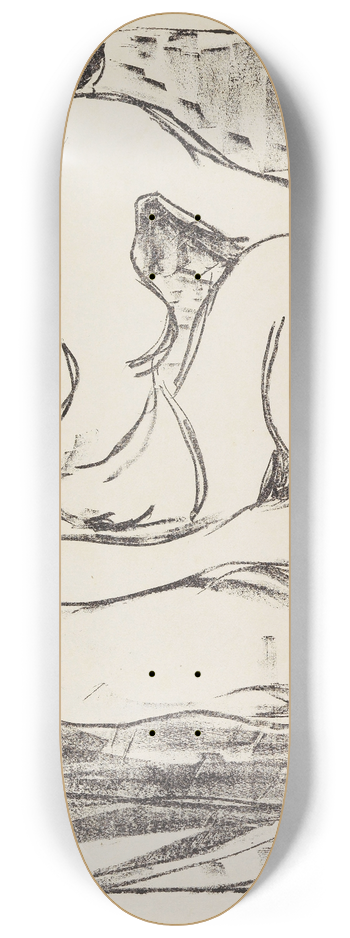 Ernst Ludwig Kirchner - Aktstudie 8.25 inch art skate deck