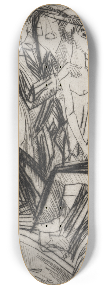 Ernst Ludwig Kirchner - Bartanz 8.25 inch art skate deck