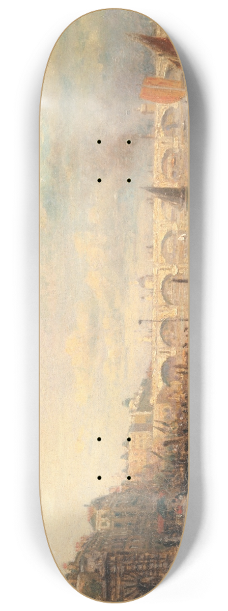 Frederick Nash - The Thames and Waterloo Bridge from Somerset House 8.25 inch art skate deck