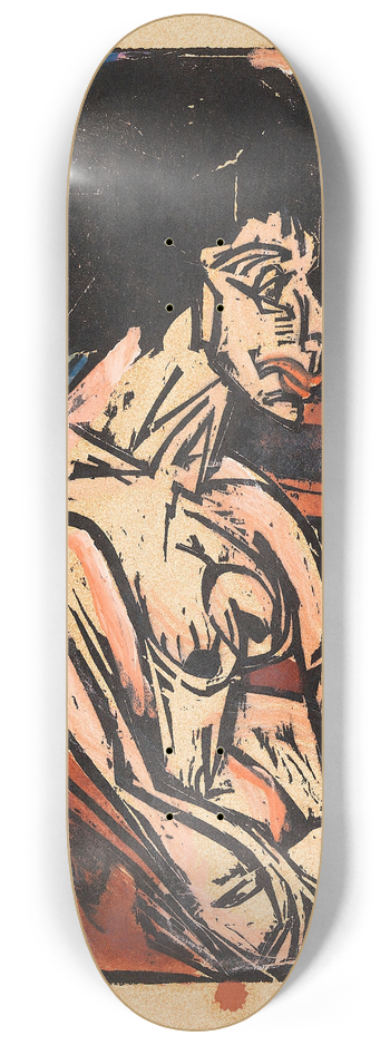 Ernst Ludwig Kirchner - Die Geliebte 8.25 inch art skate deck