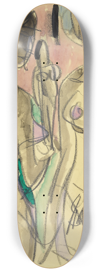 Ernst Ludwig Kirchner - Drei Akte im Wald 8.25 inch art skate deck