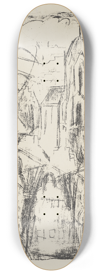 Ernst Ludwig Kirchner - Frankfurter Dom 8.25 inch art skate deck