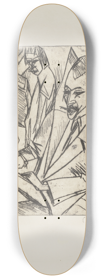 Ernst Ludwig Kirchner - Gewecke und Erna 8.25 inch art skate deck