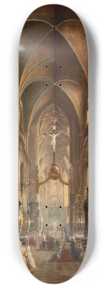 Aleksander Gryglewski - Interior of the Church of Virgin Mary in Krakw 8.25 inch art skate deck