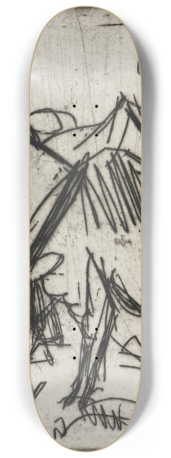 Ernst Ludwig Kirchner - Im Mondschein weidende Khe 8.25 inch art skate deck
