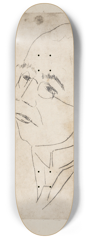 Ernst Ludwig Kirchner - Kopf Gustav Schiefler I 8.25 inch art skate deck