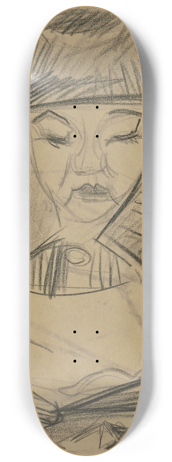 Ernst Ludwig Kirchner - Lesender Knabe 8.25 inch art skate deck
