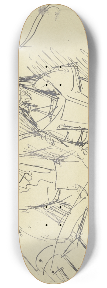 Ernst Ludwig Kirchner - Paar auf einem Sofa am Tisch 8.25 inch art skate deck